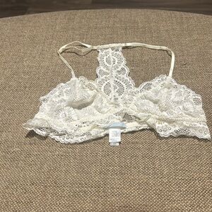 eberjey size medium white lace bralette